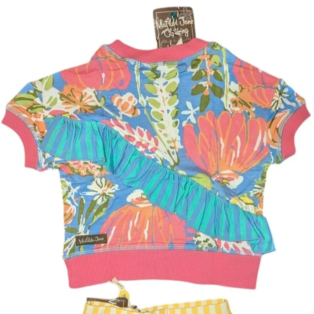 NEW Matilda Jane Born To Be Brave Top Let's Be Loud Crop Leggings Set Outfit 2T